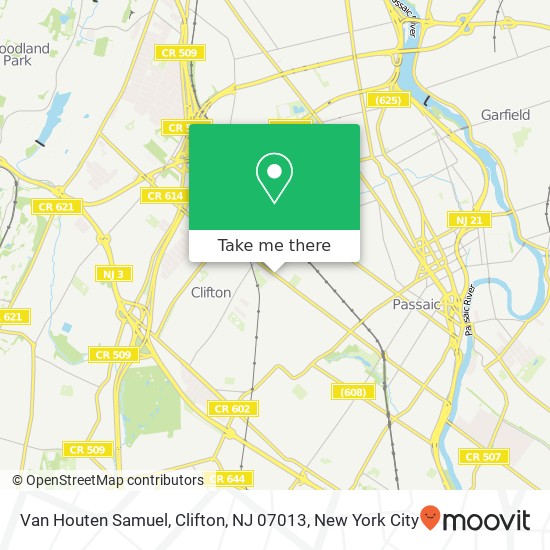 Van Houten Samuel, Clifton, NJ 07013 map