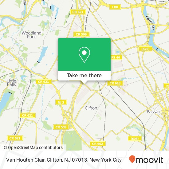 Mapa de Van Houten Clair, Clifton, NJ 07013