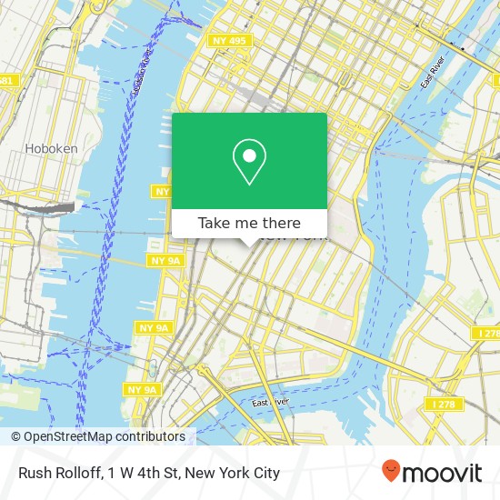 Rush Rolloff, 1 W 4th St map