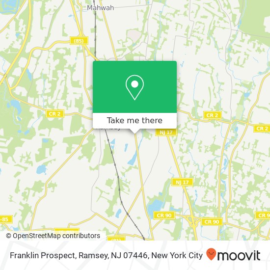 Mapa de Franklin Prospect, Ramsey, NJ 07446