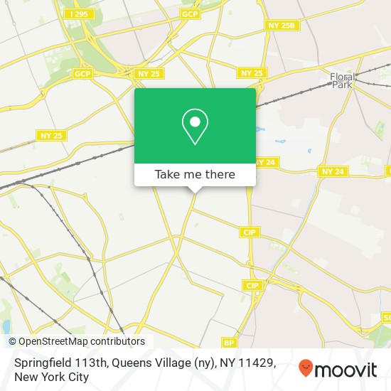 Mapa de Springfield 113th, Queens Village (ny), NY 11429