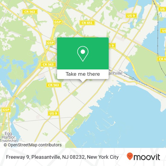 Mapa de Freeway 9, Pleasantville, NJ 08232