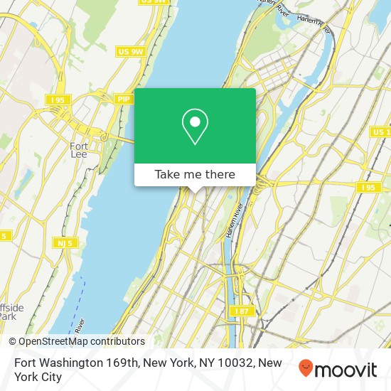 Fort Washington 169th, New York, NY 10032 map