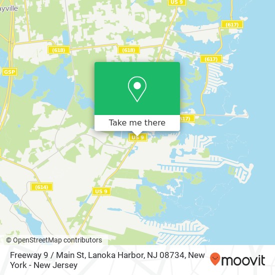 Freeway 9 / Main St, Lanoka Harbor, NJ 08734 map