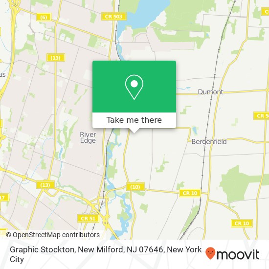 Mapa de Graphic Stockton, New Milford, NJ 07646