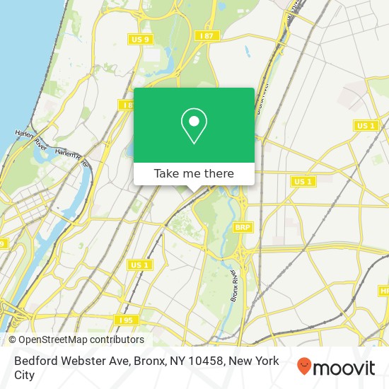Mapa de Bedford Webster Ave, Bronx, NY 10458