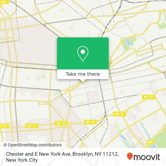 Mapa de Chester and E New York Ave, Brooklyn, NY 11212