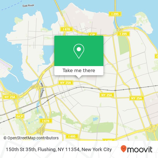 150th St 35th, Flushing, NY 11354 map