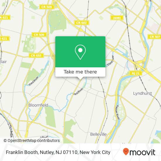 Franklin Booth, Nutley, NJ 07110 map