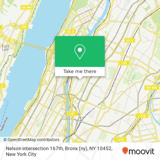 Mapa de Nelson intersection 167th, Bronx (ny), NY 10452