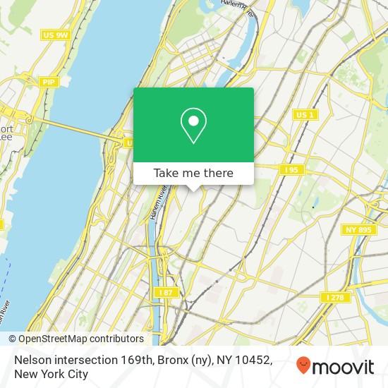 Mapa de Nelson intersection 169th, Bronx (ny), NY 10452