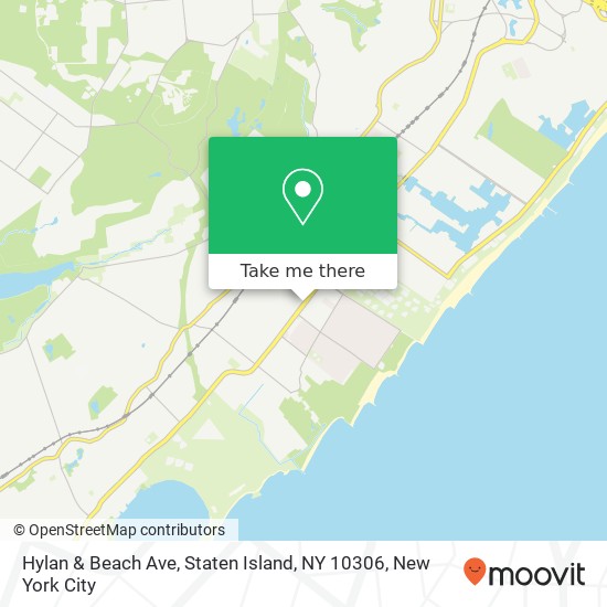 Mapa de Hylan & Beach Ave, Staten Island, NY 10306
