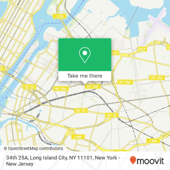 34th 25A, Long Island City, NY 11101 map