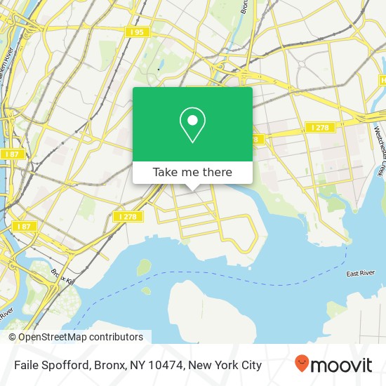 Mapa de Faile Spofford, Bronx, NY 10474