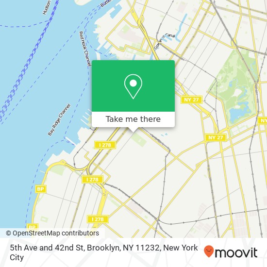 Mapa de 5th Ave and 42nd St, Brooklyn, NY 11232