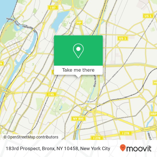 183rd Prospect, Bronx, NY 10458 map