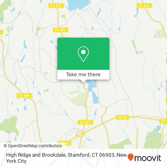 Mapa de High Ridge and Brookdale, Stamford, CT 06903