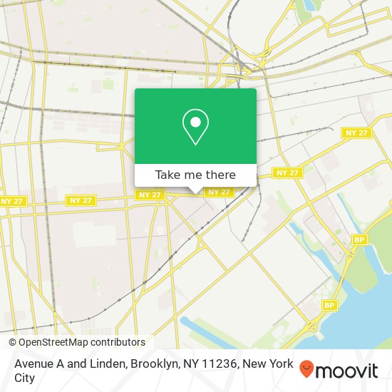Mapa de Avenue A and Linden, Brooklyn, NY 11236