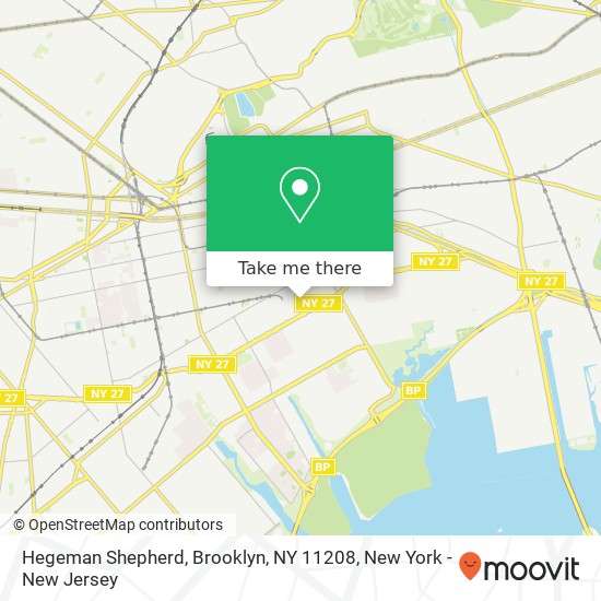Mapa de Hegeman Shepherd, Brooklyn, NY 11208