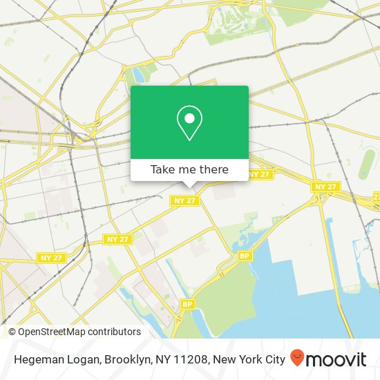 Mapa de Hegeman Logan, Brooklyn, NY 11208