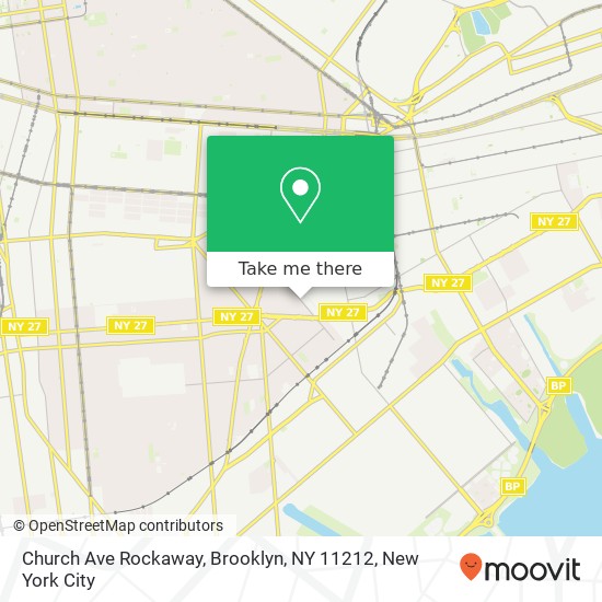 Mapa de Church Ave Rockaway, Brooklyn, NY 11212