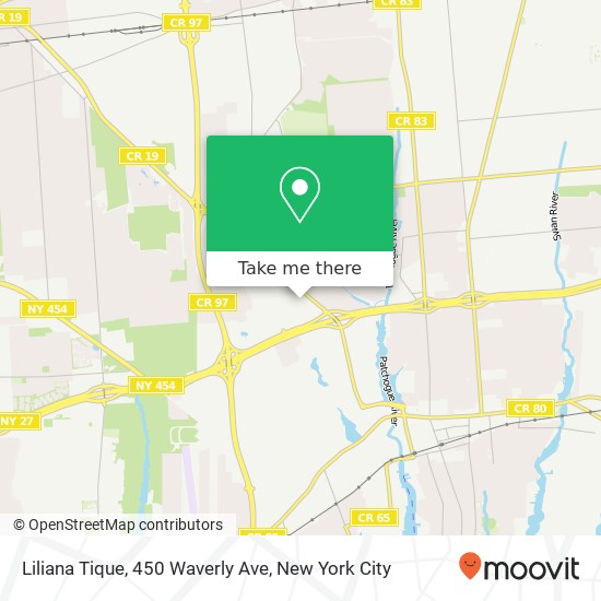 Mapa de Liliana Tique, 450 Waverly Ave