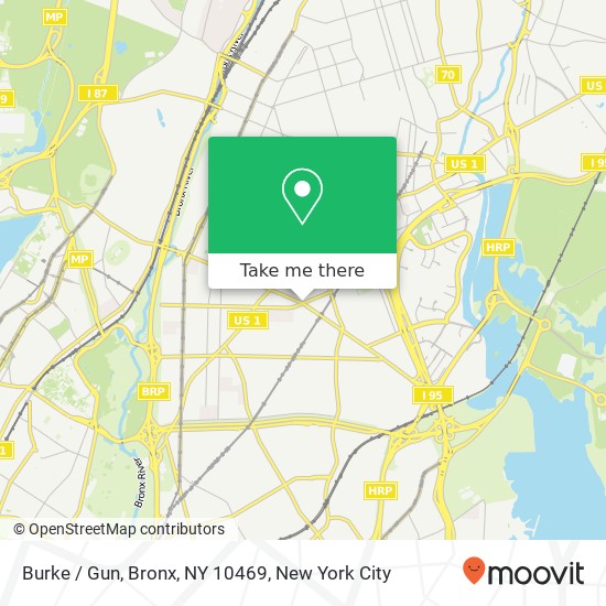 Mapa de Burke / Gun, Bronx, NY 10469