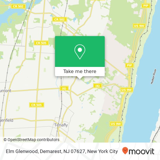 Mapa de Elm Glenwood, Demarest, NJ 07627