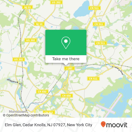 Mapa de Elm Glen, Cedar Knolls, NJ 07927