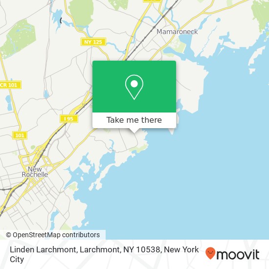 Mapa de Linden Larchmont, Larchmont, NY 10538