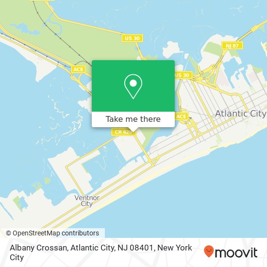 Mapa de Albany Crossan, Atlantic City, NJ 08401