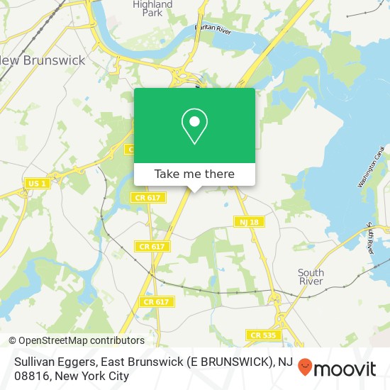 Sullivan Eggers, East Brunswick (E BRUNSWICK), NJ 08816 map