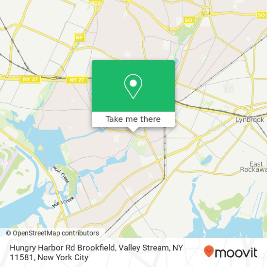 Mapa de Hungry Harbor Rd Brookfield, Valley Stream, NY 11581