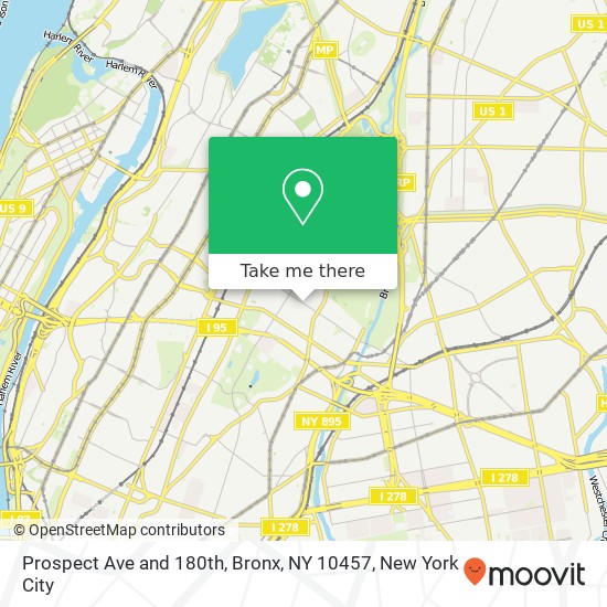Mapa de Prospect Ave and 180th, Bronx, NY 10457