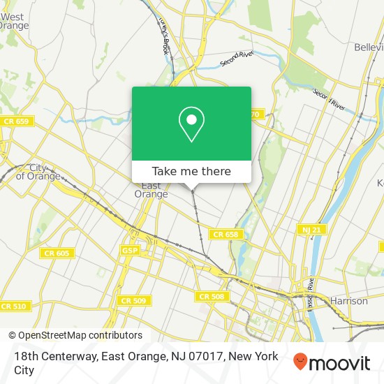 18th Centerway, East Orange, NJ 07017 map