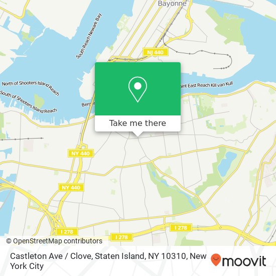 Mapa de Castleton Ave / Clove, Staten Island, NY 10310