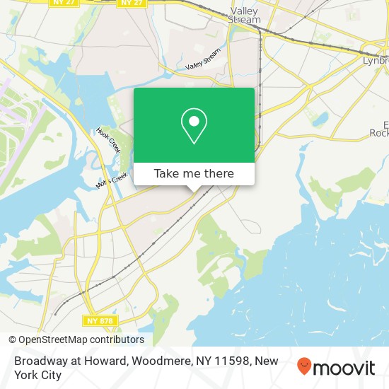 Broadway at Howard, Woodmere, NY 11598 map