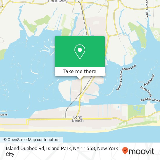 Mapa de Island Quebec Rd, Island Park, NY 11558