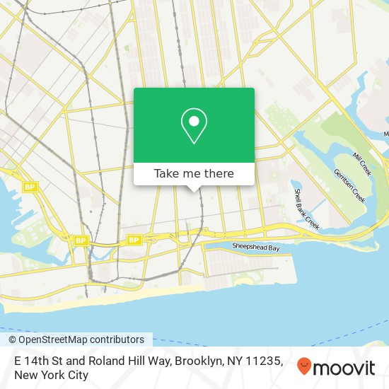 E 14th St and Roland Hill Way, Brooklyn, NY 11235 map