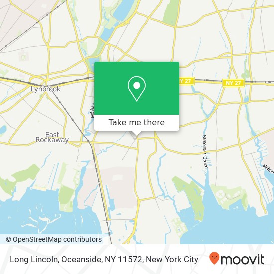 Mapa de Long Lincoln, Oceanside, NY 11572