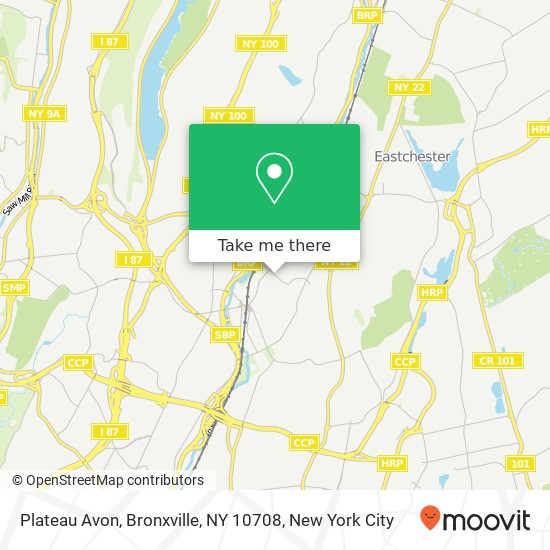 Mapa de Plateau Avon, Bronxville, NY 10708