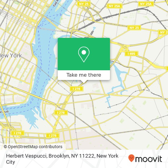 Mapa de Herbert Vespucci, Brooklyn, NY 11222