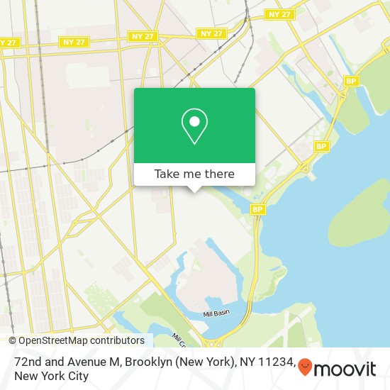72nd and Avenue M, Brooklyn (New York), NY 11234 map