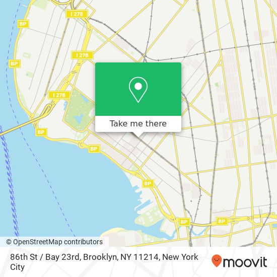 Mapa de 86th St / Bay 23rd, Brooklyn, NY 11214