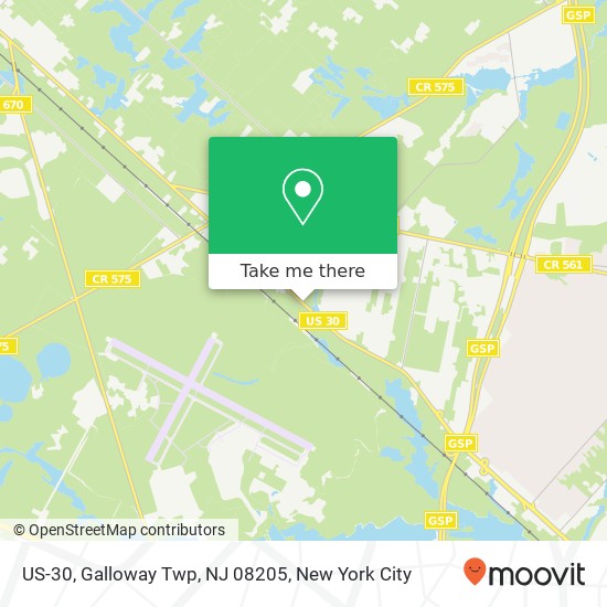 US-30, Galloway Twp, NJ 08205 map