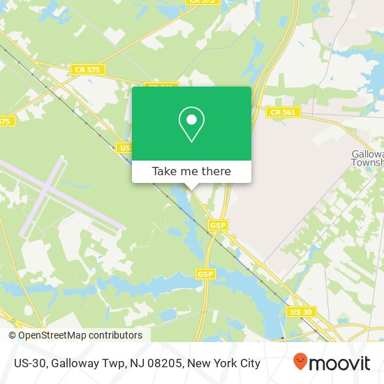 Mapa de US-30, Galloway Twp, NJ 08205
