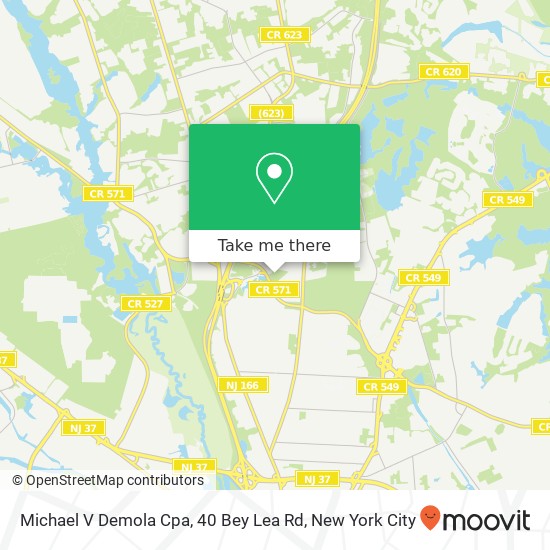 Mapa de Michael V Demola Cpa, 40 Bey Lea Rd