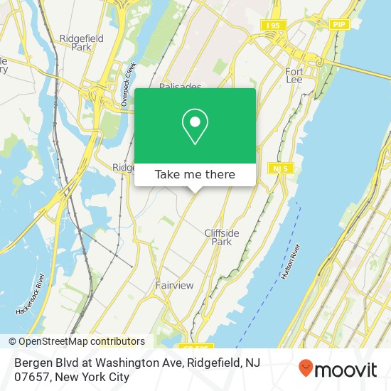 Bergen Blvd at Washington Ave, Ridgefield, NJ 07657 map
