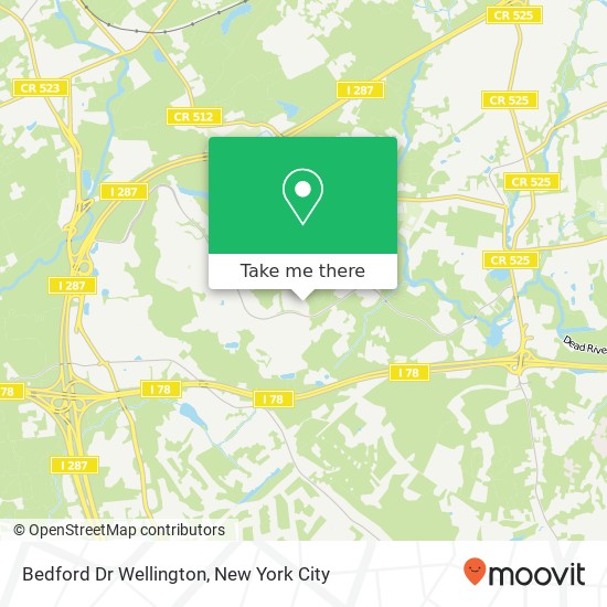 Mapa de Bedford Dr Wellington, Basking Ridge, NJ 07920