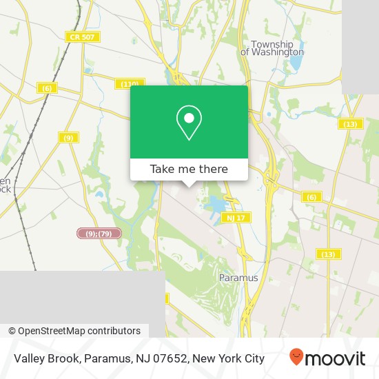 Mapa de Valley Brook, Paramus, NJ 07652